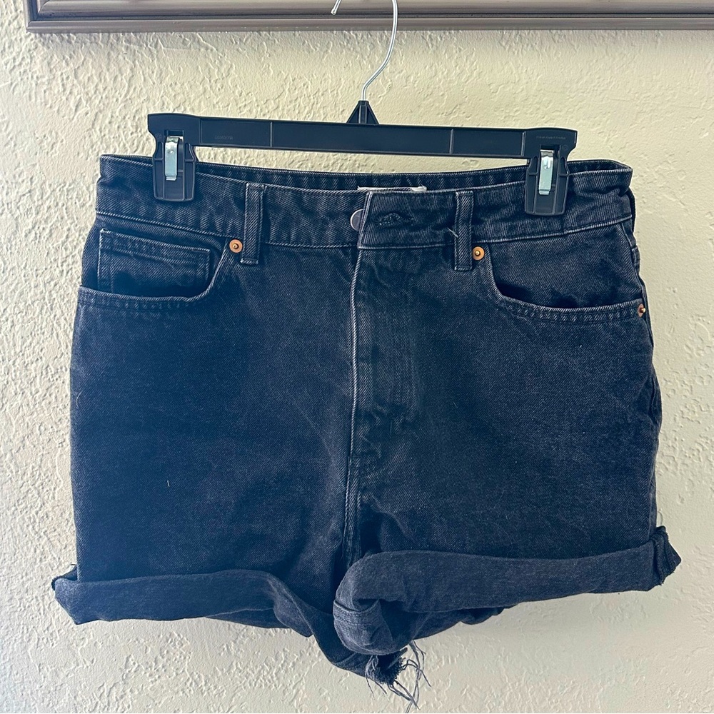 H&M high rise denim shorts